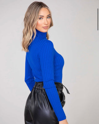 Monte Cervino italin trutlneck royal blue